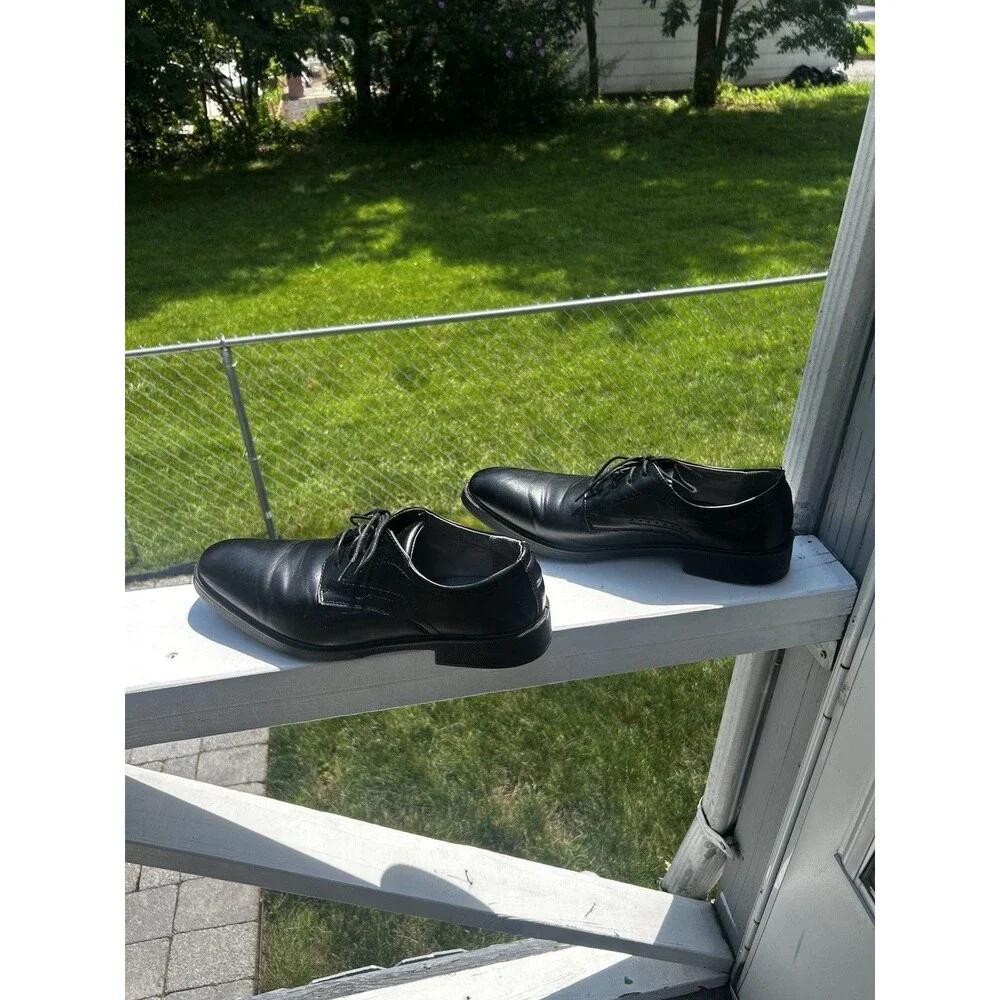 Deer Stags Metro Men’s Size 13W Black Dress Shoes Lace Up Oxford
